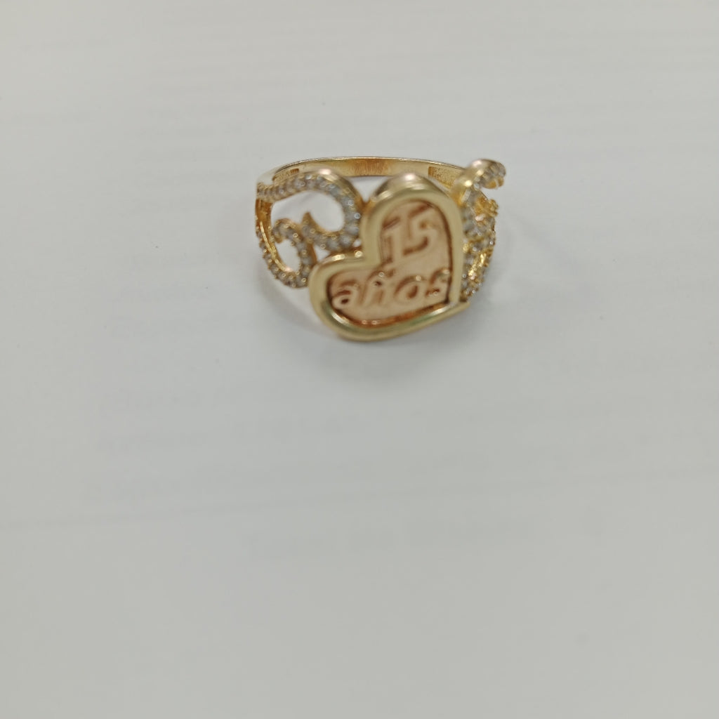 ANILLO CONMEMORATIVO ORO 10 K 2.6 GRMS (SEMINUEVO)