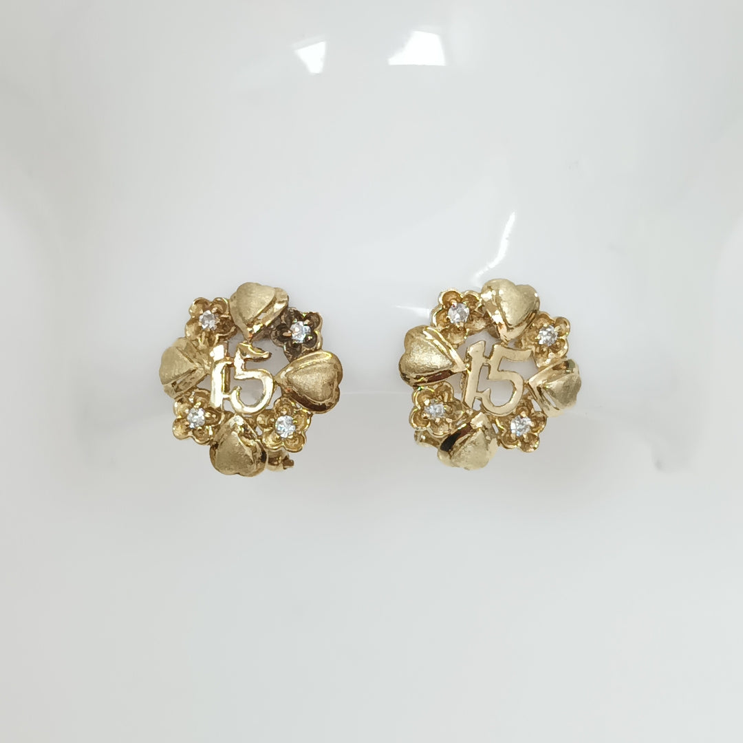 ARETES PAR ORO 10 K 3.4 GRMS (SEMINUEVO)