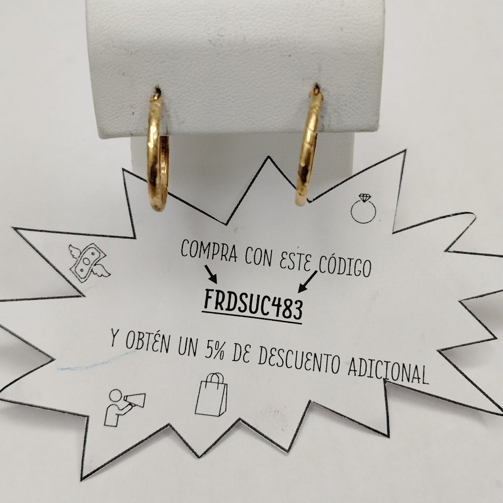 ARRACADAS PAR ORO 14 K 1.7 GRMS (SEMINUEVO)