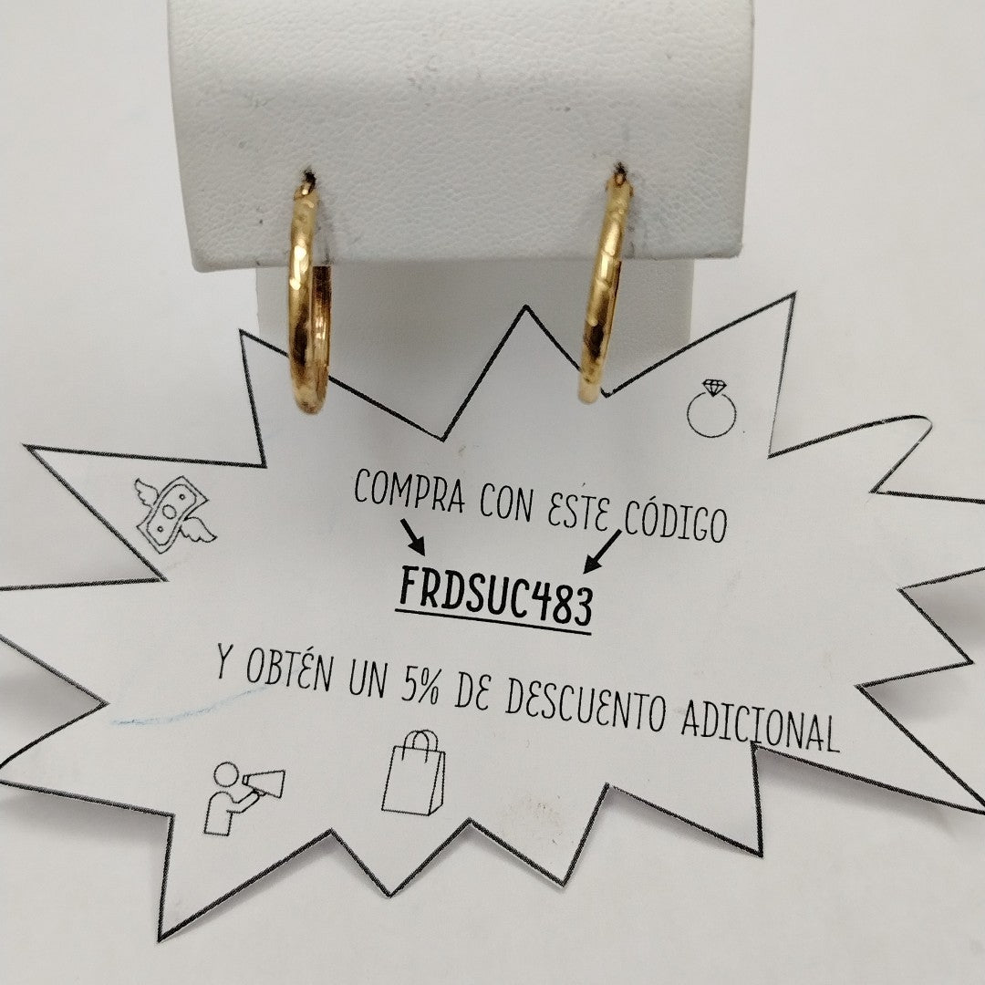 ARRACADAS PAR ORO 14 K 1.7 GRMS (SEMINUEVO)