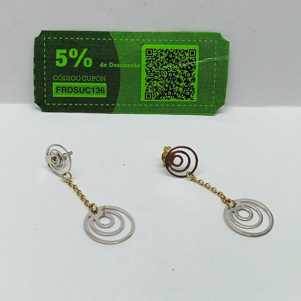 BROQUELES PAR ORO 14 K 2.1 GRMS (SEMINUEVO)