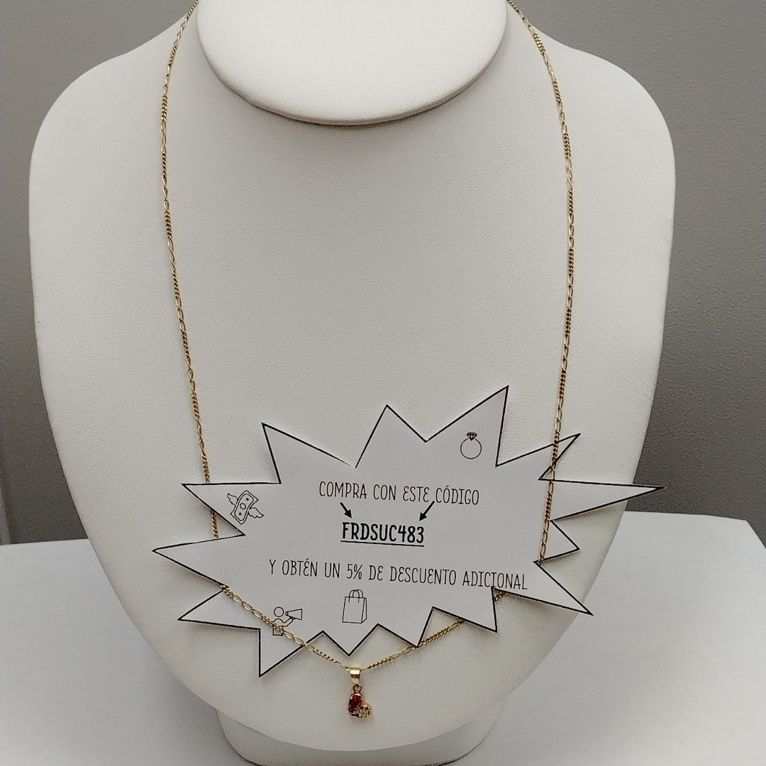 K1 3,30 GRMS 14 K ESPECIFICACIONES COMPLEMENTARIAS CADENA TEJIDO ESPECIAL Y DIJ (SEMINUEVO)