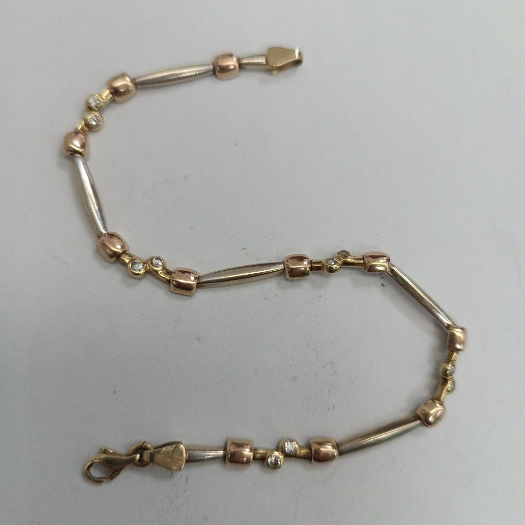 PULSERA ORO, ORO BLANCO 14 K 4.7 GRMS (SEMINUEVO)