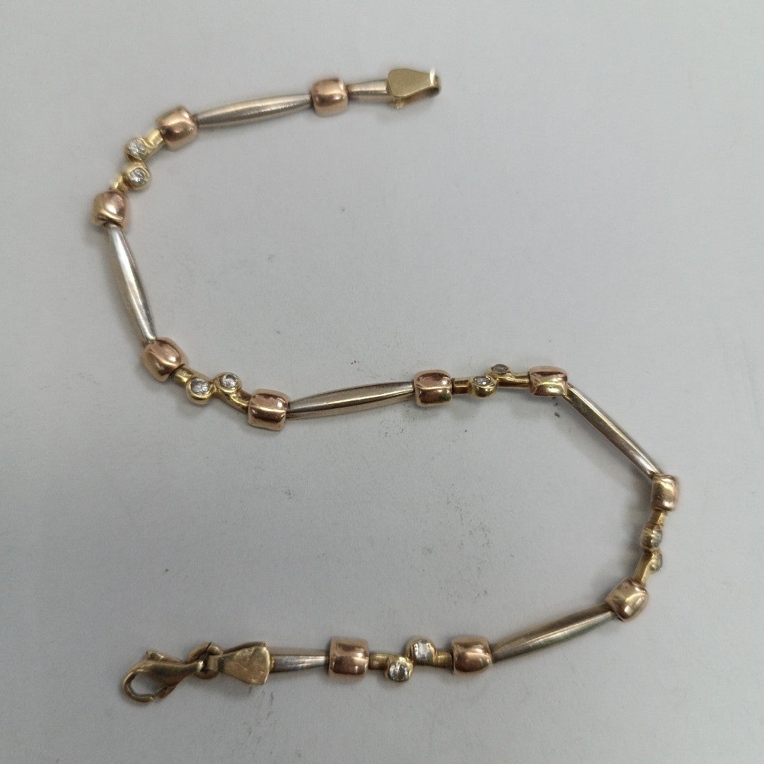 PULSERA ORO, ORO BLANCO 14 K 4.7 GRMS (SEMINUEVO)