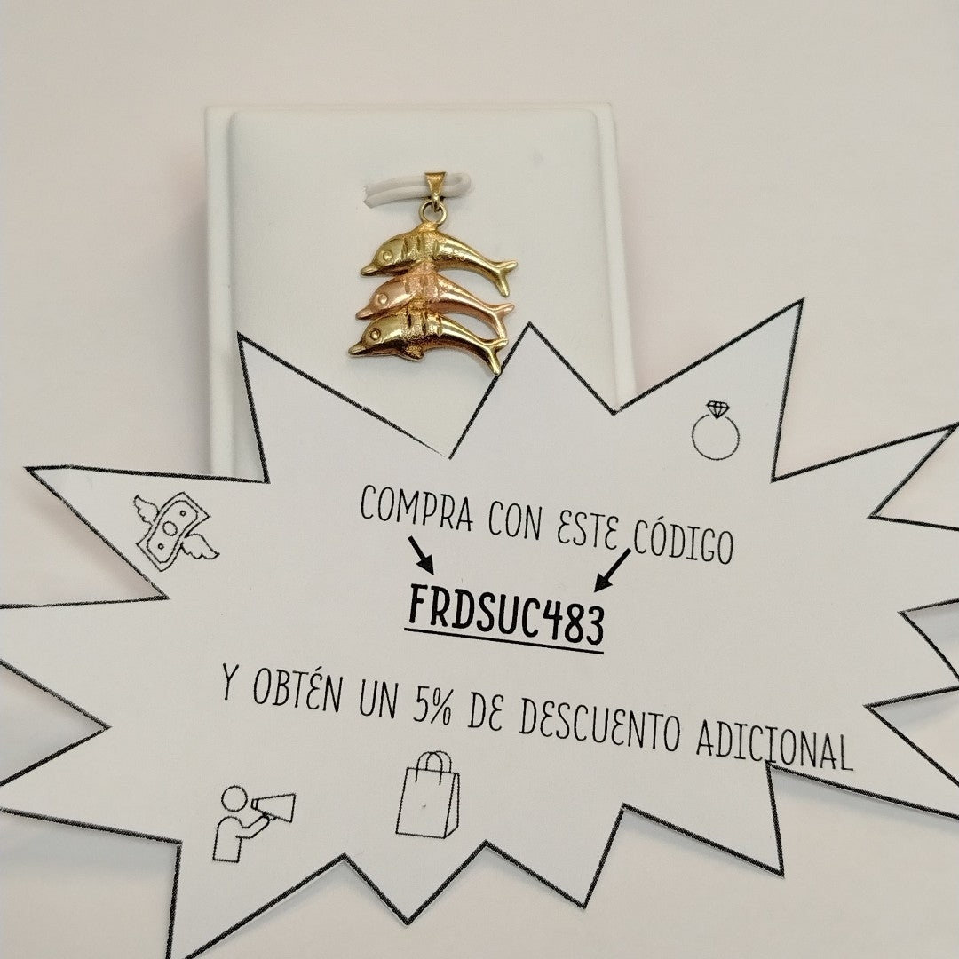 ARETES PAR ORO COMBINADO 10 K 1.1 GRMS (SEMINUEVO)