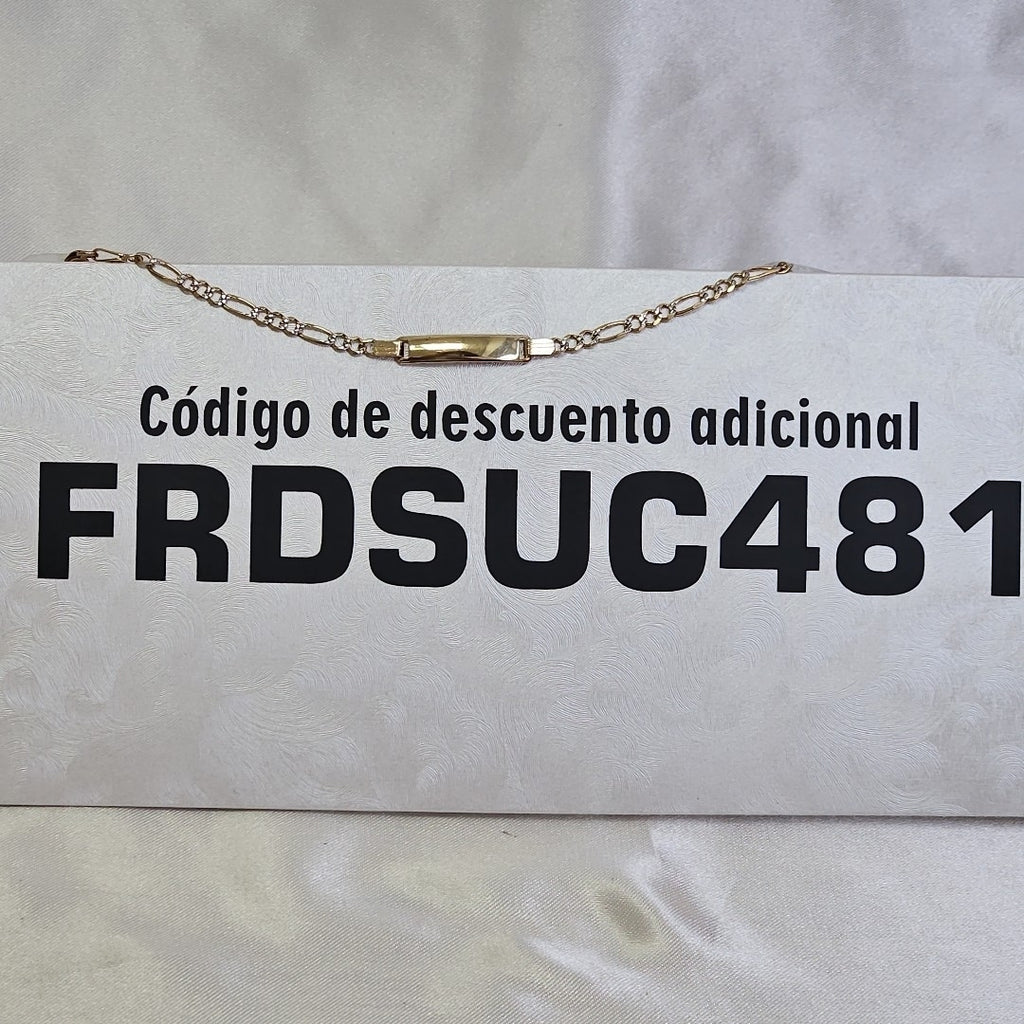 K1 3,10 GRMS 14 K ESPECIFICACIONES COMPLEMENTARIAS ESCLAVA PLACA LISA (SEMINUEVO)