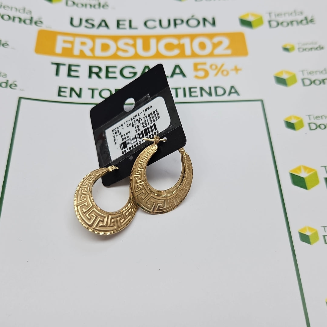 ARETES PAR ORO 14 K 3,10 GRMS (SEMINUEVO)