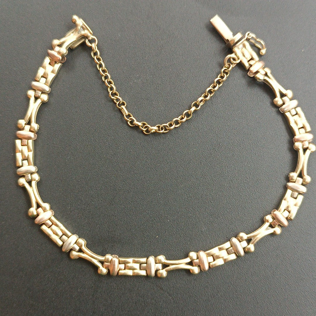 PULSERA ORO COMBINADO 14 K 9,50 GRMS (SEMINUEVO)