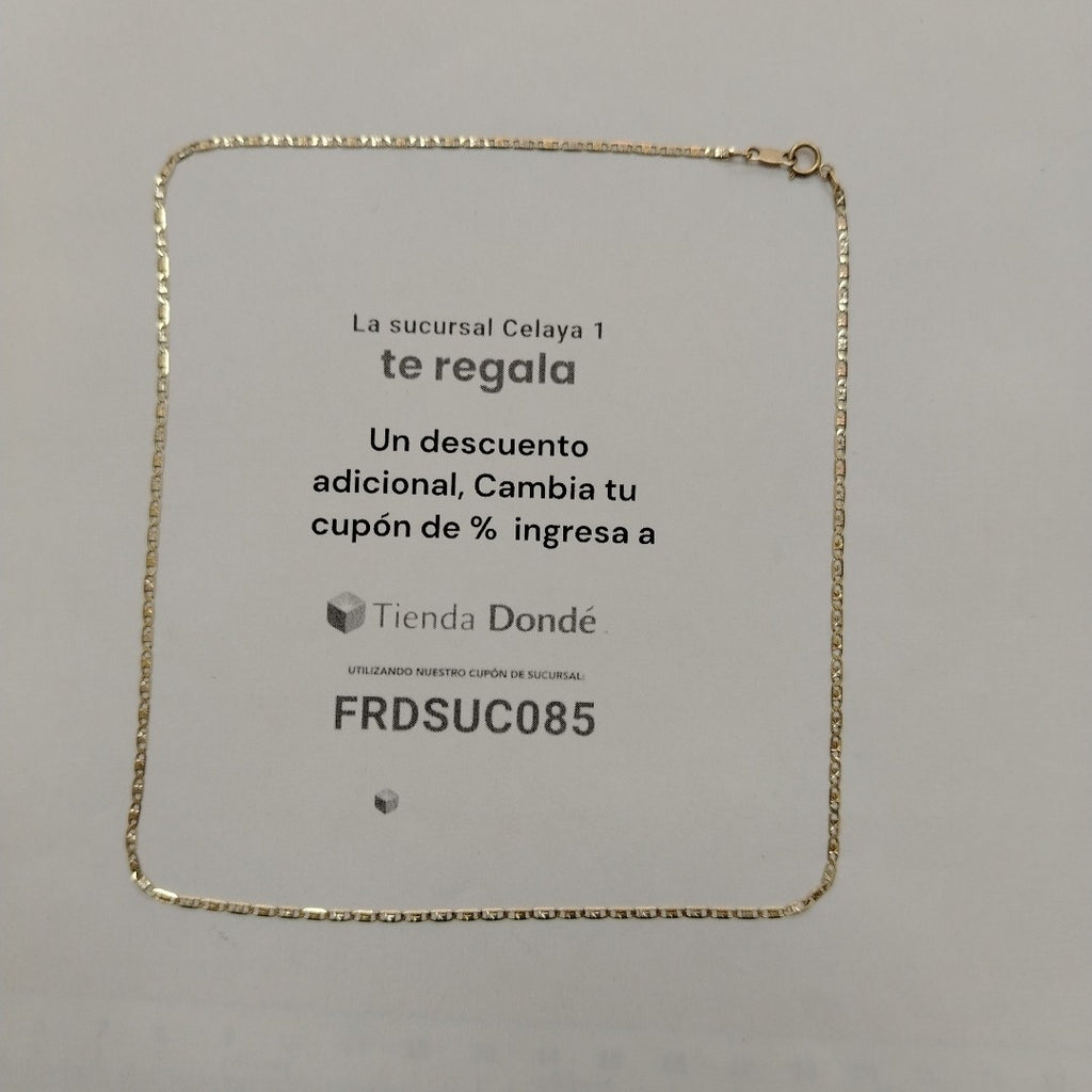 CADENA ORO, ORO COMBINADO 10 K 1.9 GRMS (SEMINUEVO)
