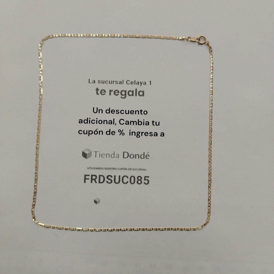 CADENA ORO, ORO COMBINADO 10 K 1.9 GRMS (SEMINUEVO)