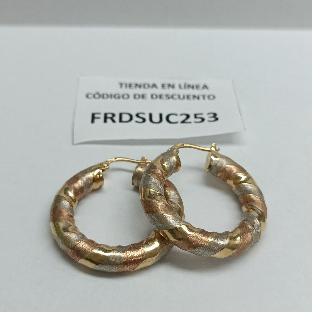 ARRACADAS PAR ORO 14 K 5,80 GRMS (SEMINUEVO)