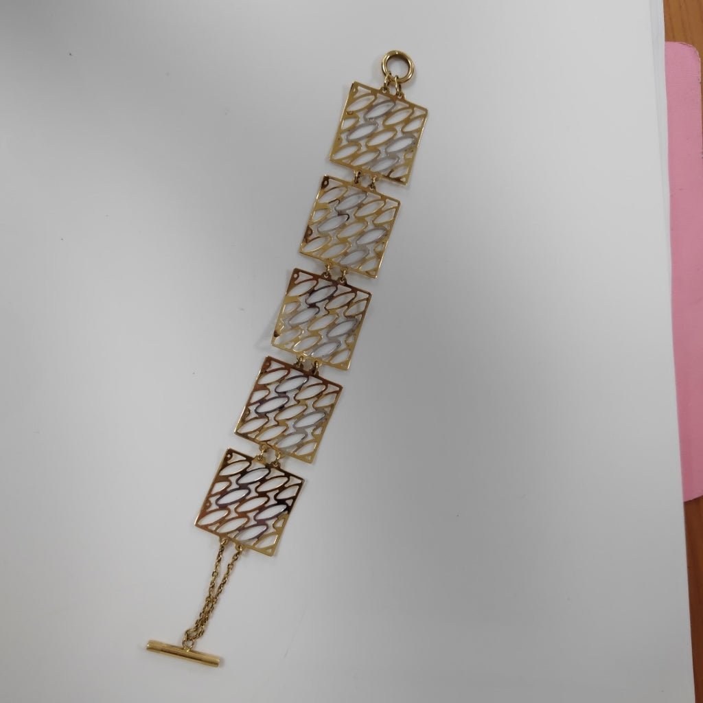 PULSERA ORO COMBINADO 14 K 10,70 GRMS (SEMINUEVO)