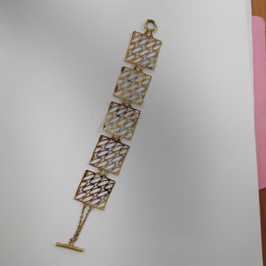 PULSERA ORO COMBINADO 14 K 10,70 GRMS (SEMINUEVO)
