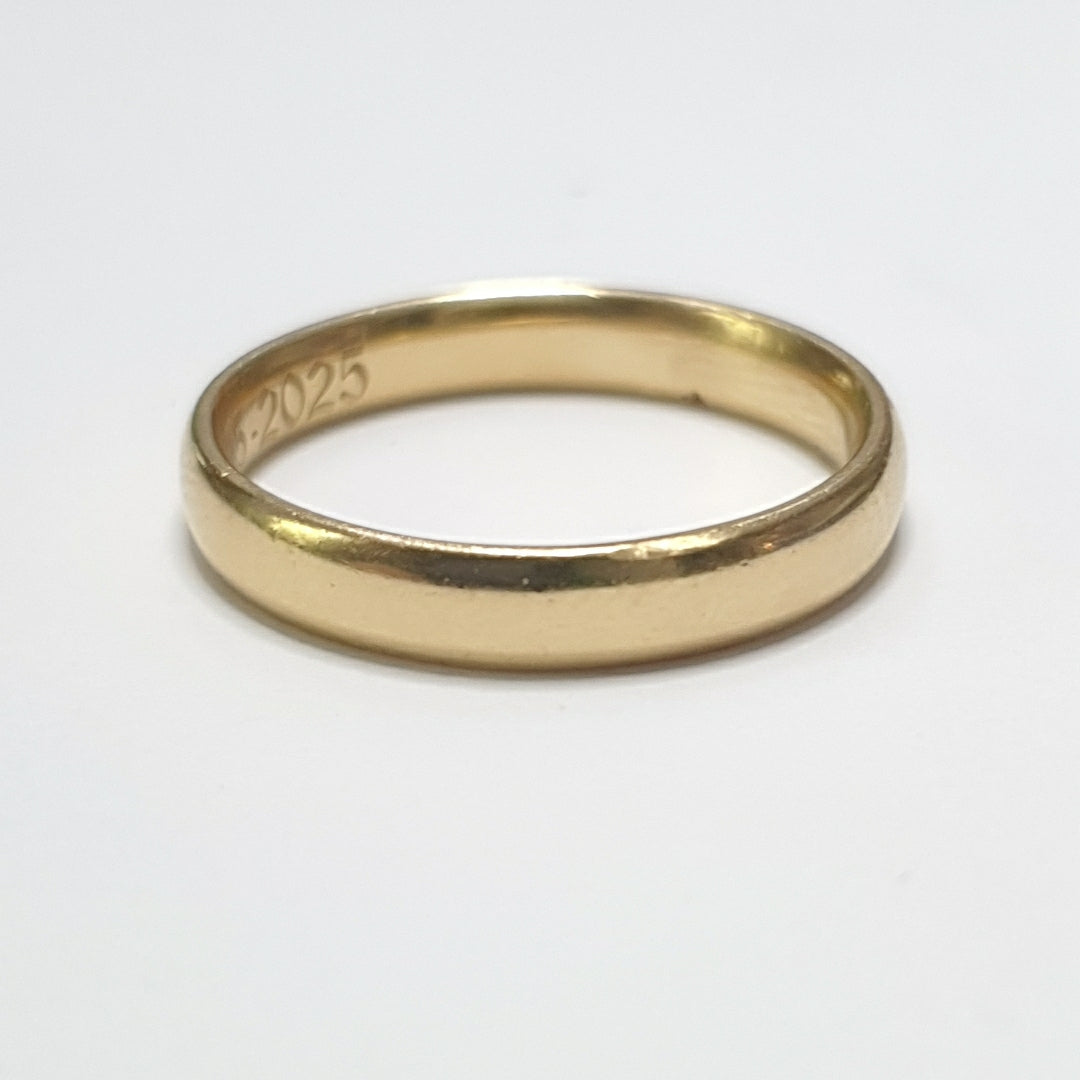 K1 5,40 GRMS 18 K ESPECIFICACIONES COMPLEMENTARIAS ARGOLLA GRABADA (SEMINUEVO)