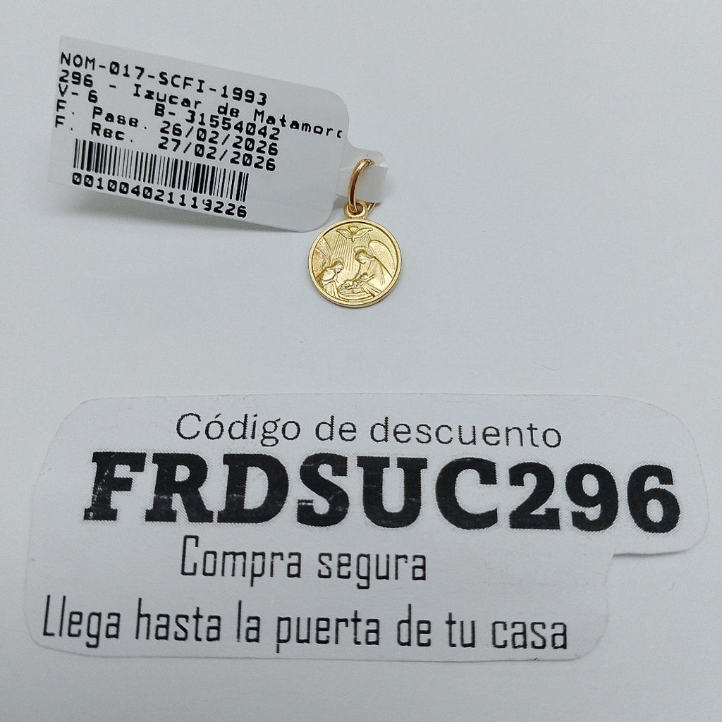 MEDALLA RELIGIOSA ORO 10 K 0,80 GRMS (SEMINUEVO)