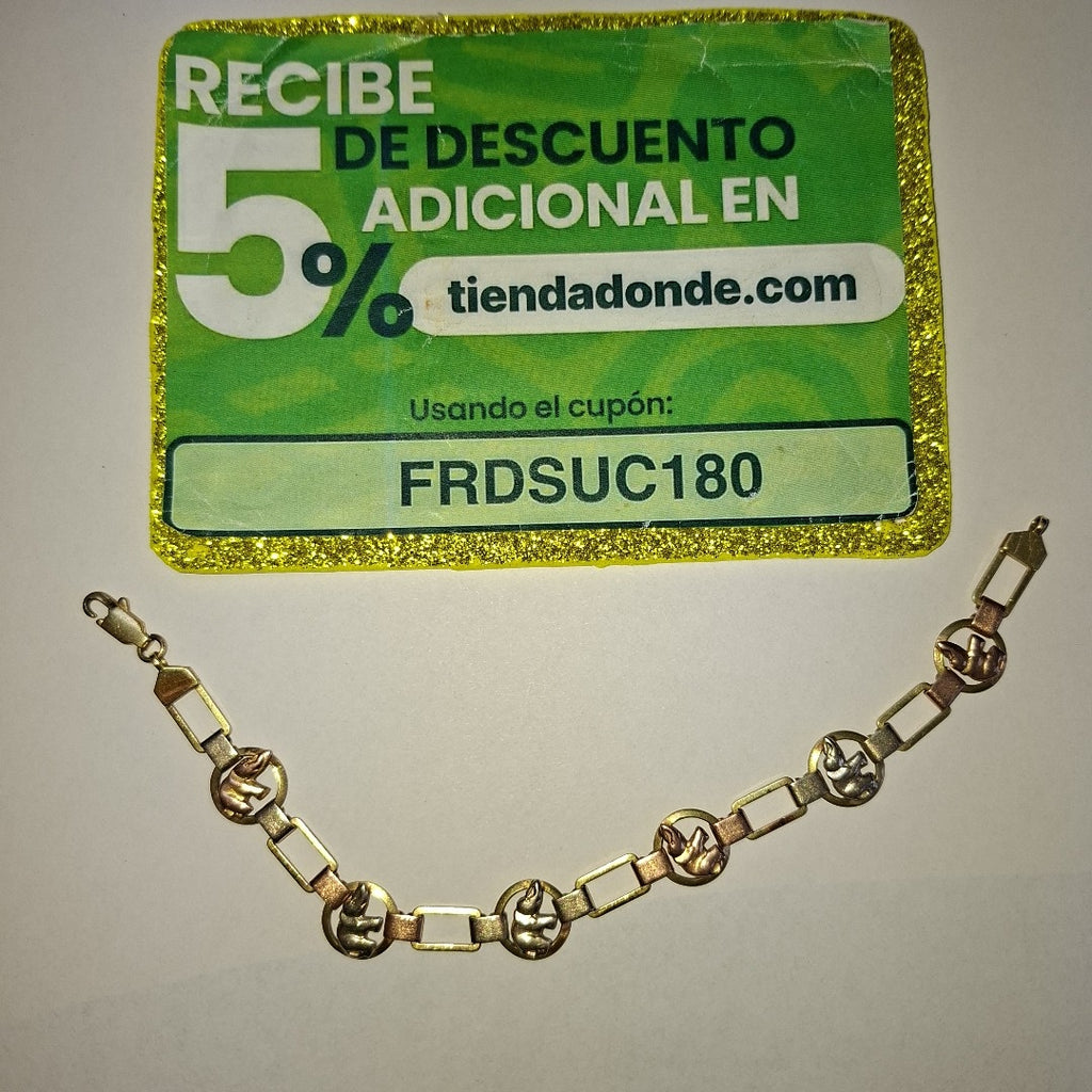 PULSERA ORO COMBINADO 10 K 4,20 GRMS (SEMINUEVO)