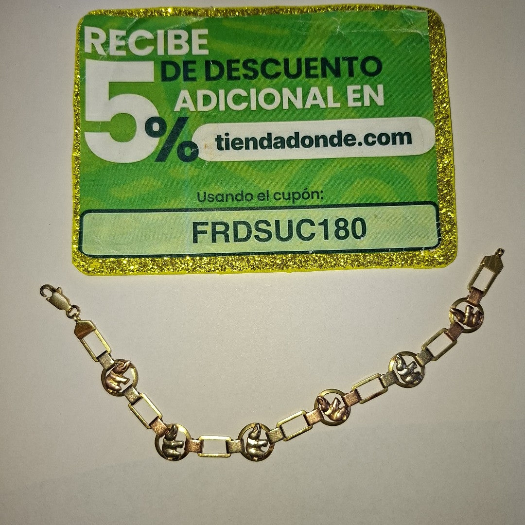 PULSERA ORO COMBINADO 10 K 4,20 GRMS (SEMINUEVO)