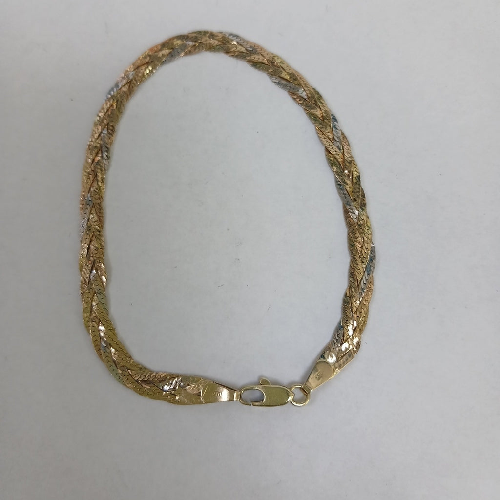 PULSERA ORO COMBINADO 14 K 4,30 GRMS (SEMINUEVO)