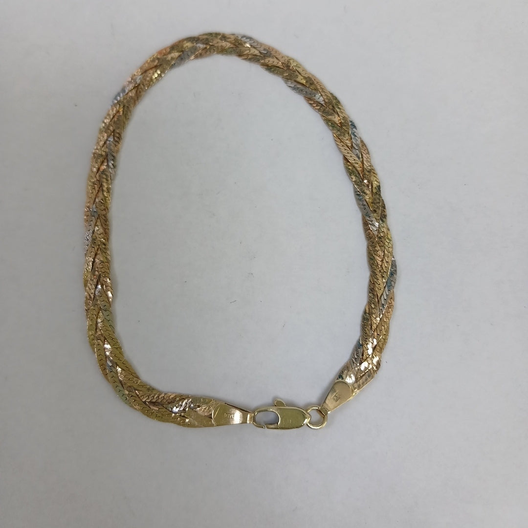 PULSERA ORO COMBINADO 14 K 4,30 GRMS (SEMINUEVO)