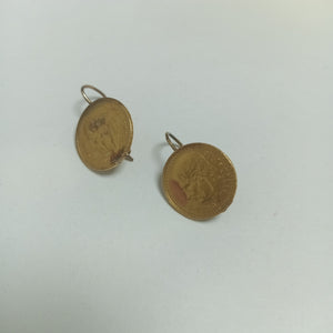 ARETES PAR ORO 21 K 4,16 GRMS (SEMINUEVO)
