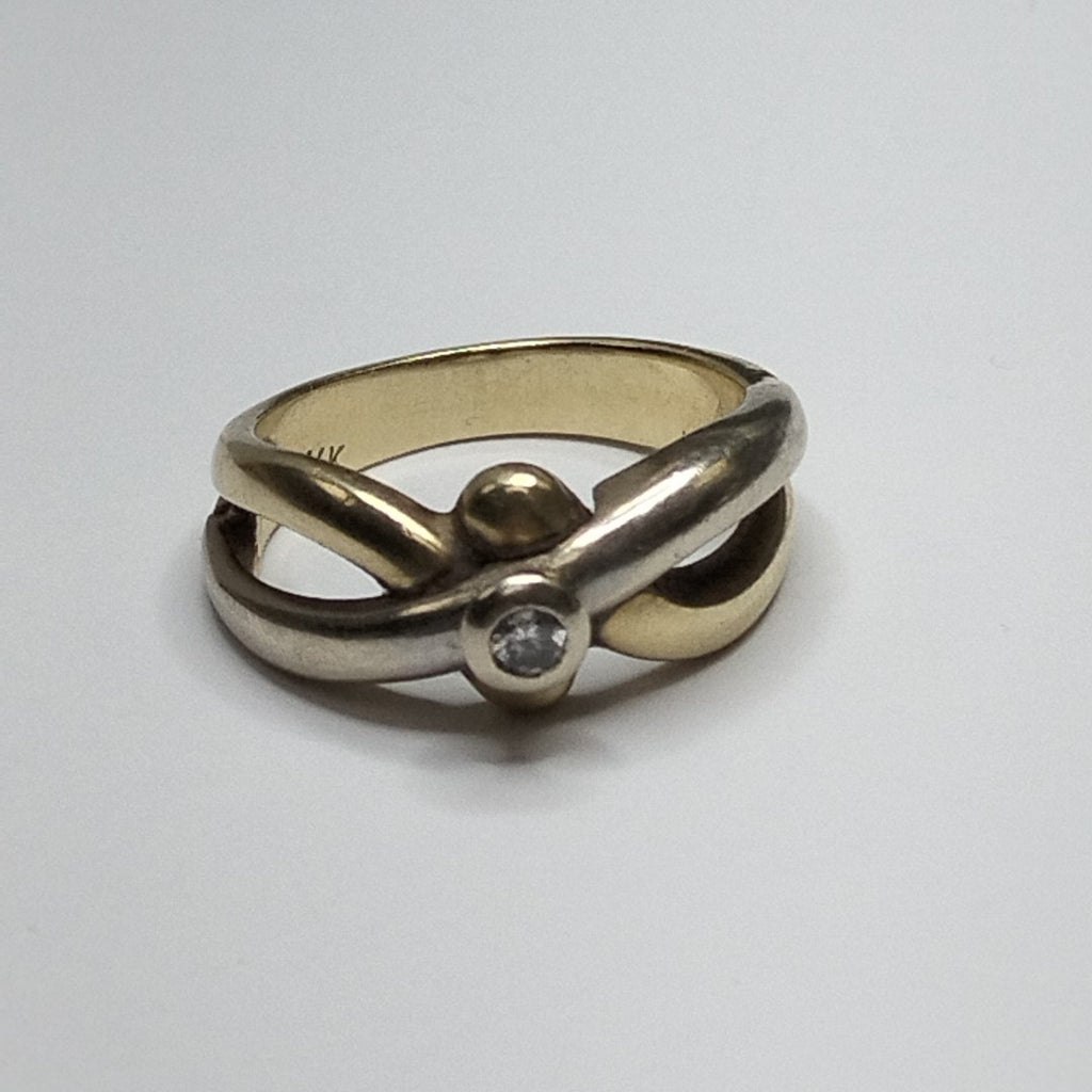 ANILLITO ORO, ORO BLANCO 14 K 6 GRMS (SEMINUEVO)