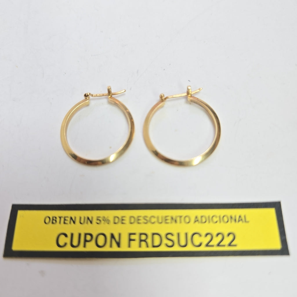 ARRACADAS PAR ORO 14 K 2,60 GRMS (SEMINUEVO)