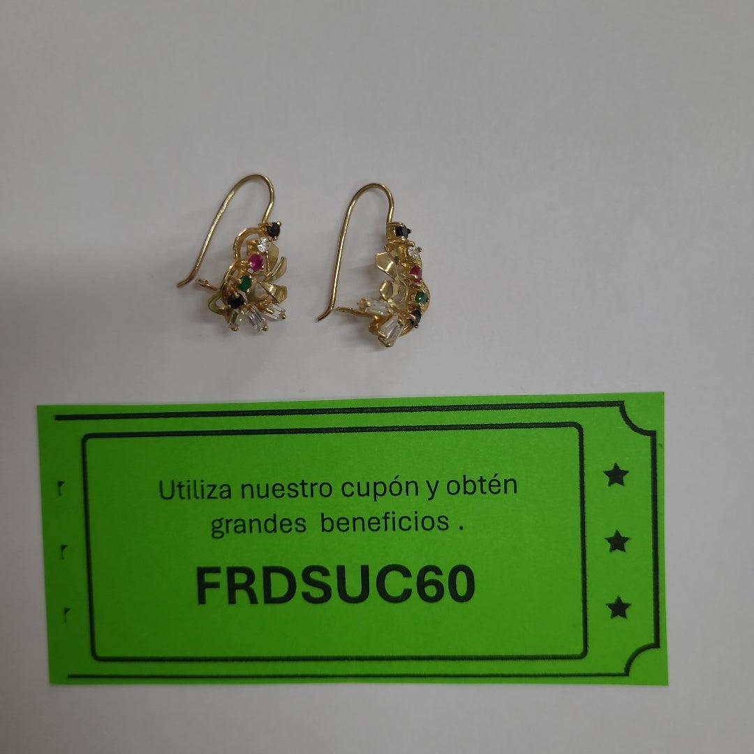 ARETES PAR ORO 14 K 3,20 GRMS (SEMINUEVO)