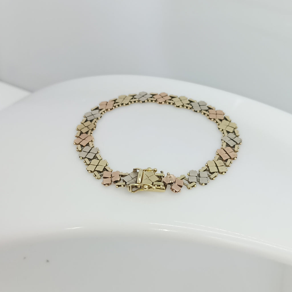 PULSERA ORO COMBINADO 14 K 13,10 GRMS (SEMINUEVO)