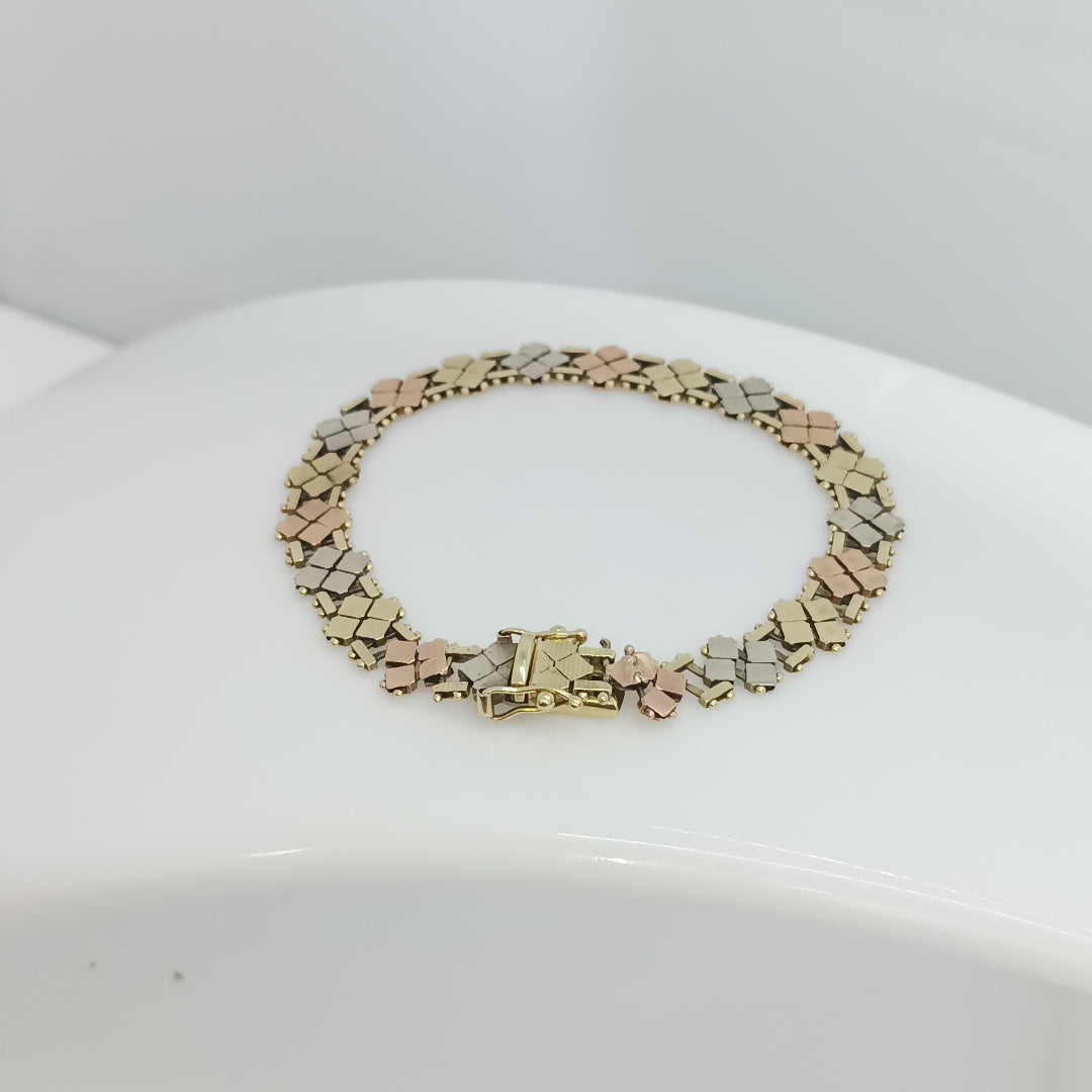 PULSERA ORO COMBINADO 14 K 13,10 GRMS (SEMINUEVO)