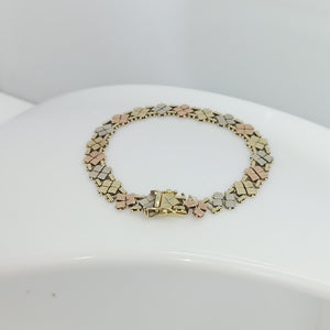 PULSERA ORO COMBINADO 14 K 13,10 GRMS (SEMINUEVO)