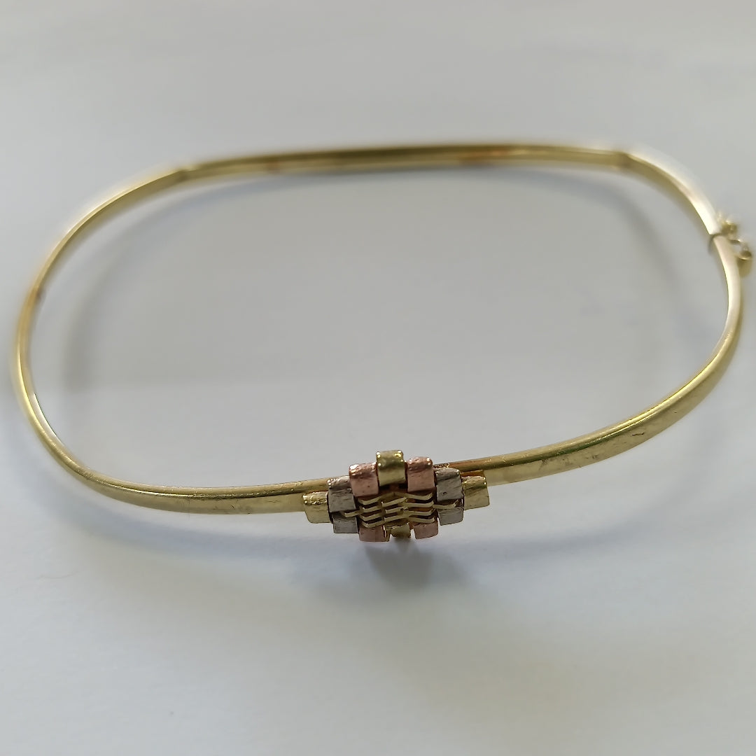 PULSERA RIGIDA ORO 14 K 4.9 GRMS (SEMINUEVO)