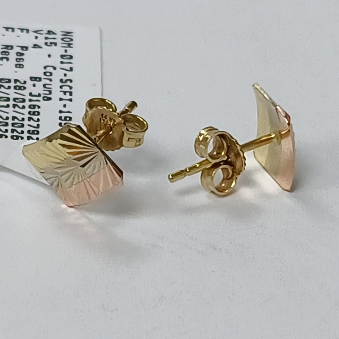 ARETES PAR ORO 14 K 1,30 GRMS (SEMINUEVO)