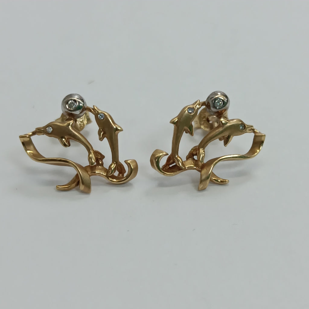 BROQUELES PAR ORO 14 K 3,70 GRMS (SEMINUEVO)