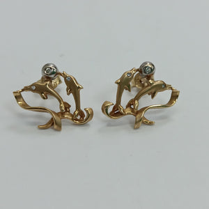 BROQUELES PAR ORO 14 K 3,70 GRMS (SEMINUEVO)