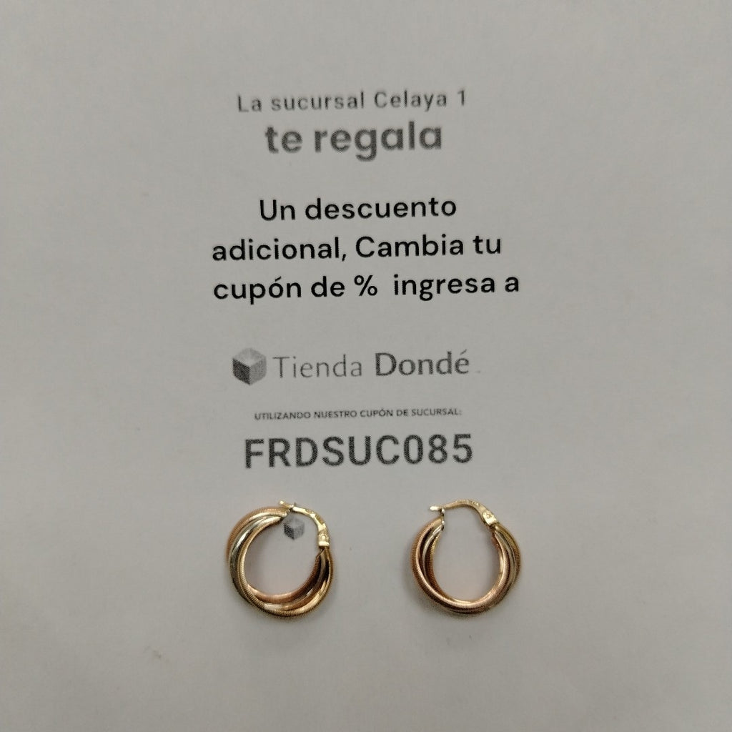 ARRACADAS PAR ORO 14 K 3.2 GRMS (SEMINUEVO)