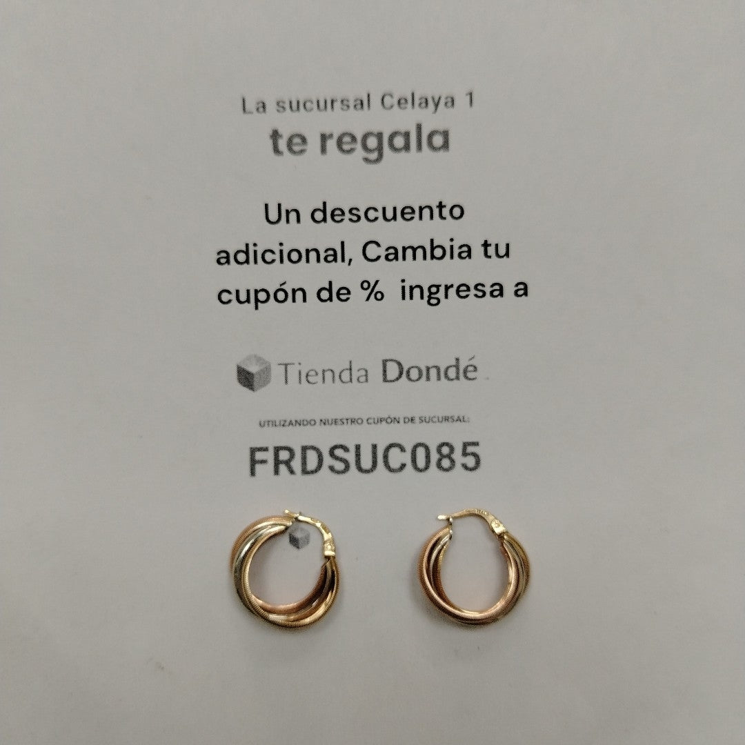 ARRACADAS PAR ORO 14 K 3.2 GRMS (SEMINUEVO)