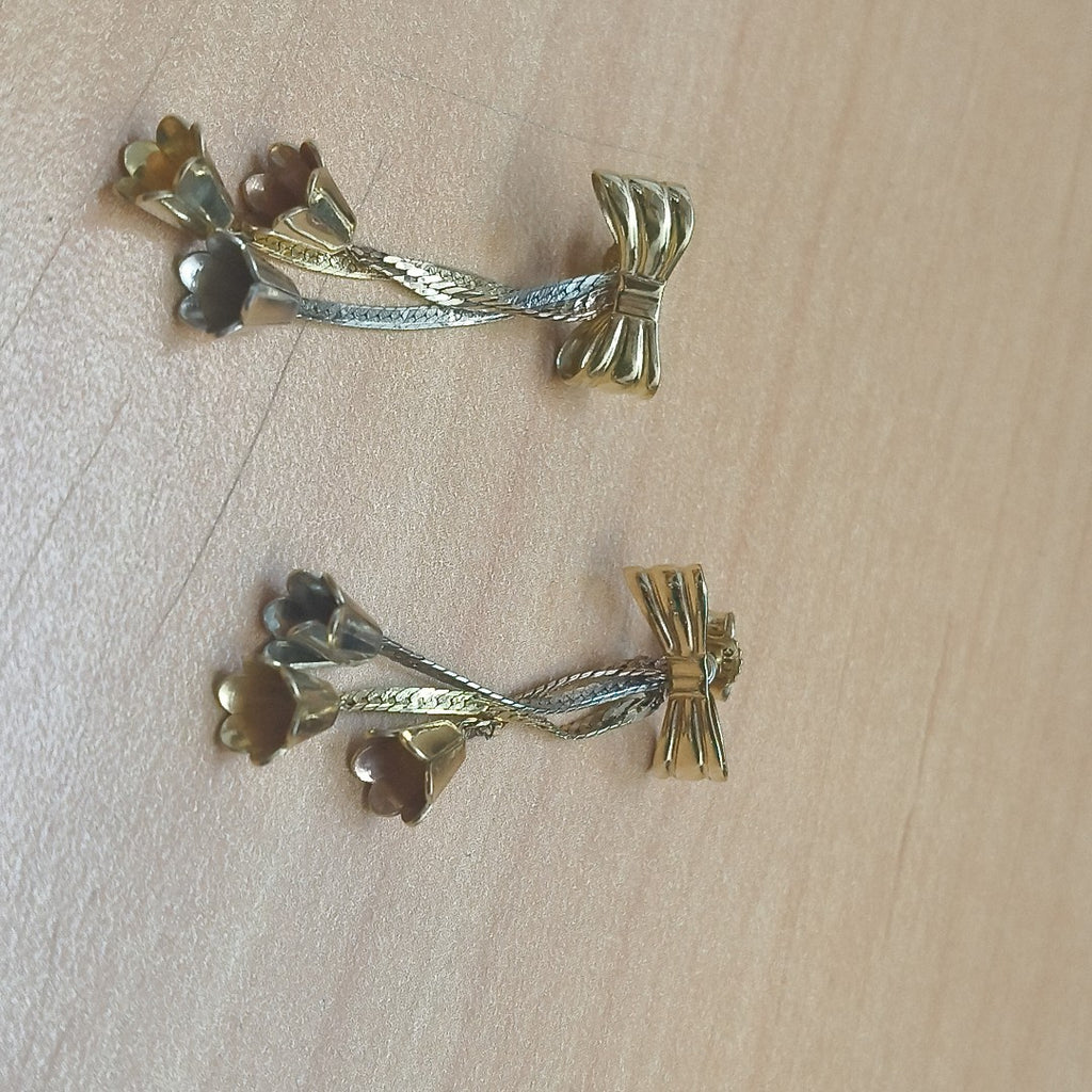 ARETES PAR ORO, ORO BLANCO 14 K 4.4 GRMS (SEMINUEVO)