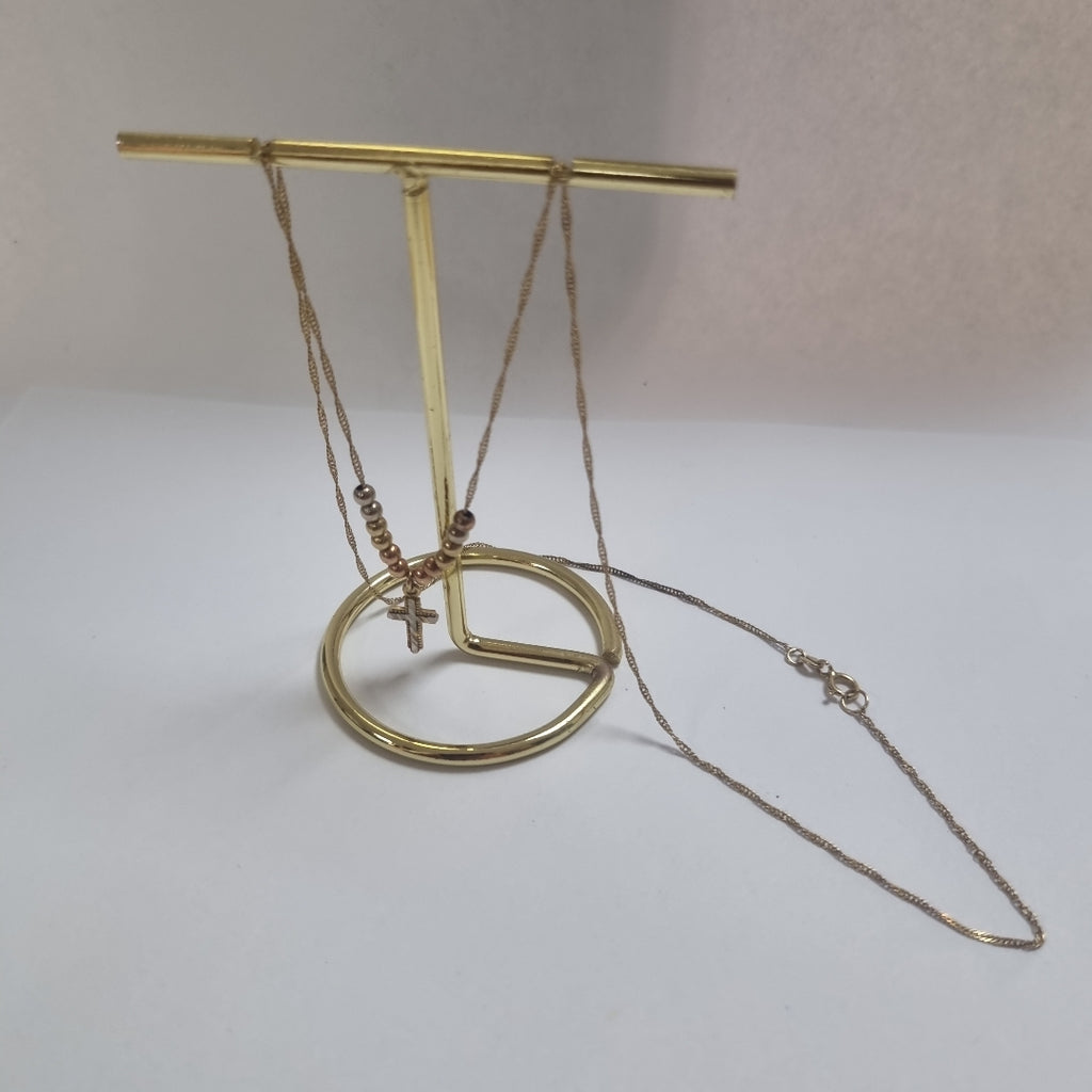 CADENA, CRUZ ORO 14 K 2.4 GRMS (SEMINUEVO)