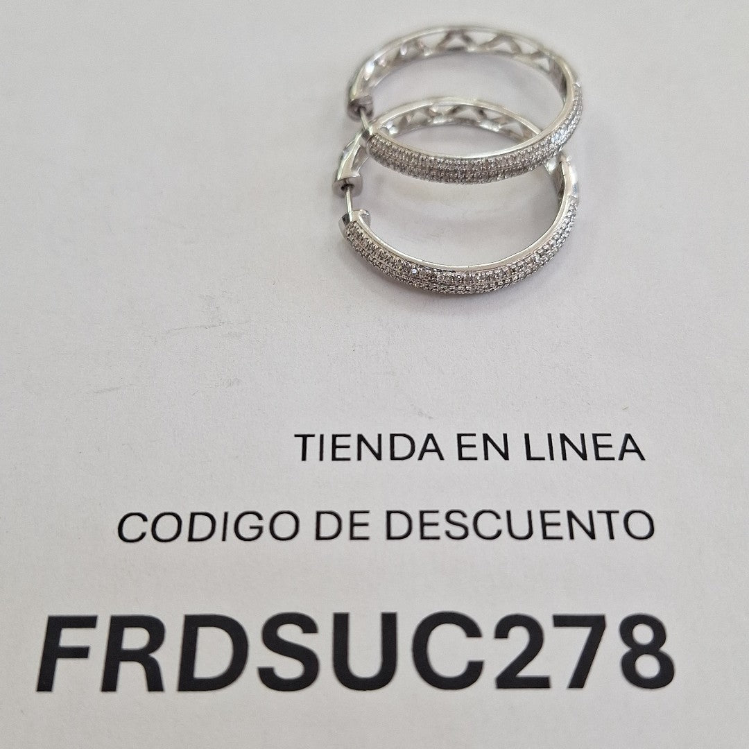 ARRACADAS PAR ORO,ORO BLANCO 10 K 5,80 GRMS (SEMINUEVO)
