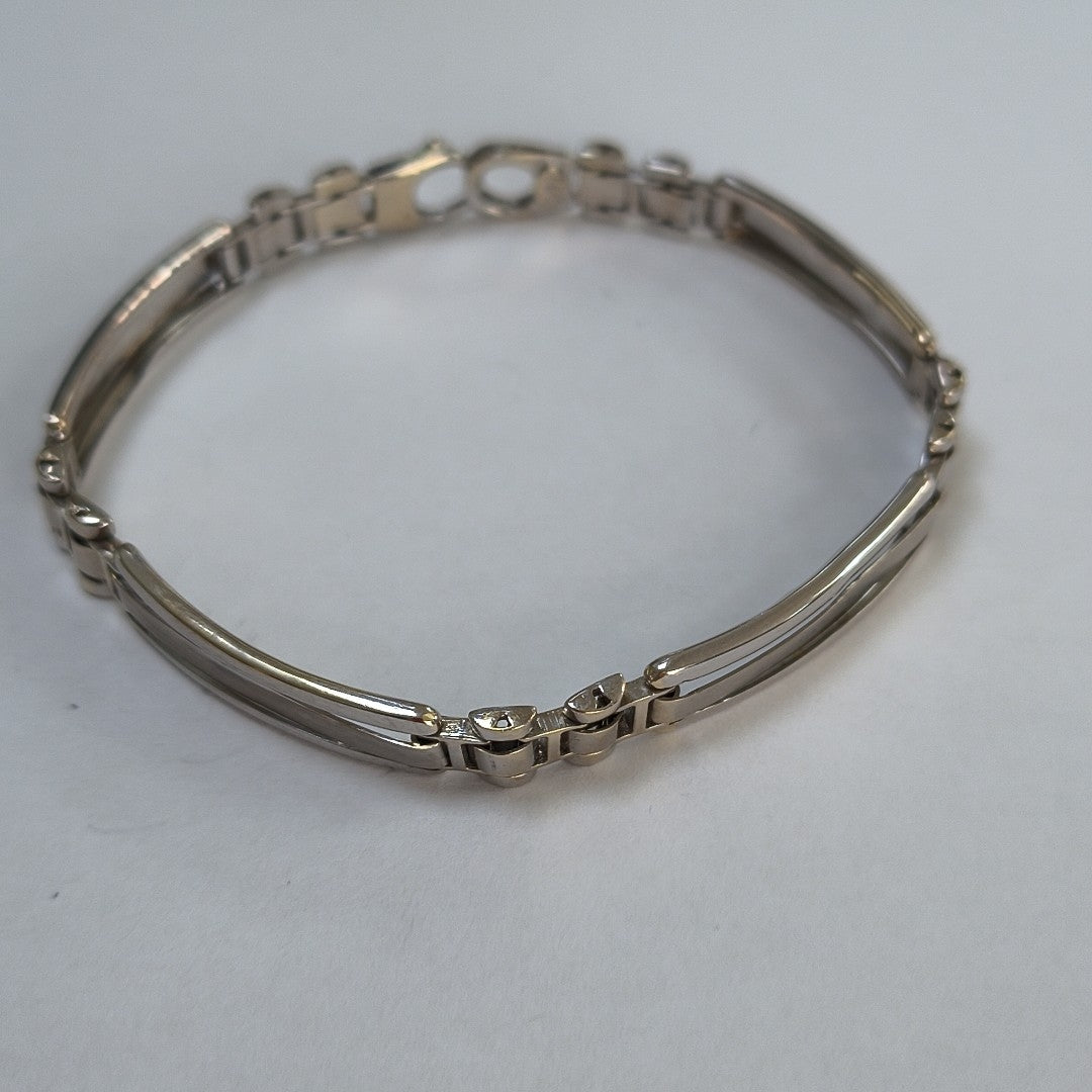 PULSERA ORO BLANCO 14 K 13.6 GRMS (SEMINUEVO)