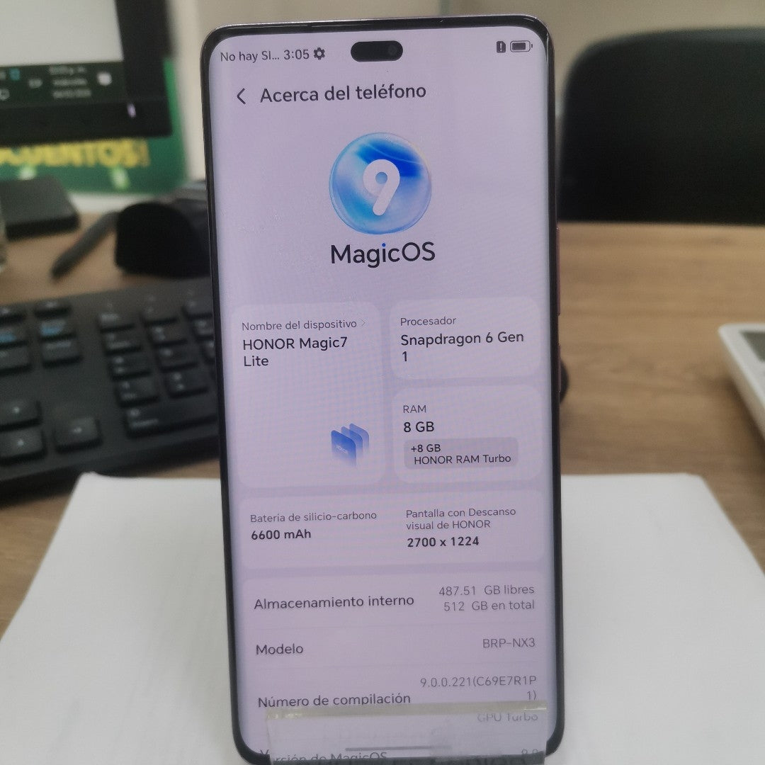 CELULAR HONOR MAGIC 7 LITE BRP-NX3 (2025) 512 GB 8 GB RAM (SEMINUEVO)