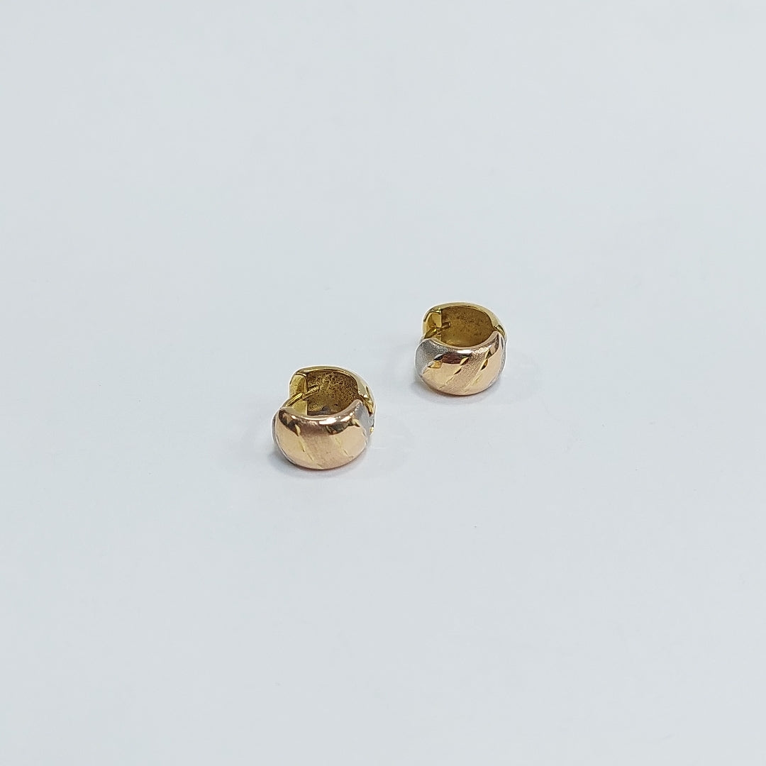 ARRACADAS PAR ORO,ORO COMBINADO 14 K 1,40 GRMS (SEMINUEVO)