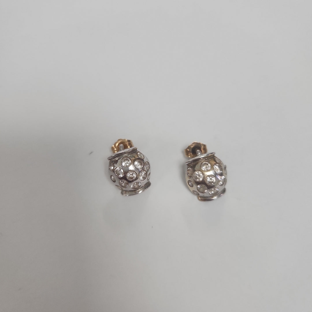BROQUELES PAR ORO BLANCO 14 K 3,70 GRMS (SEMINUEVO)