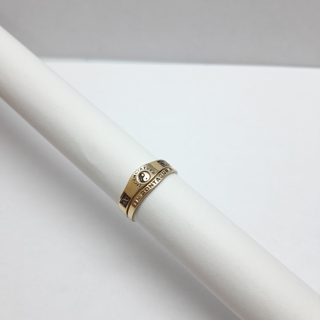 ANILLO DE GRADUACIÓN ORO 10 K 2.9 GRMS (SEMINUEVO)