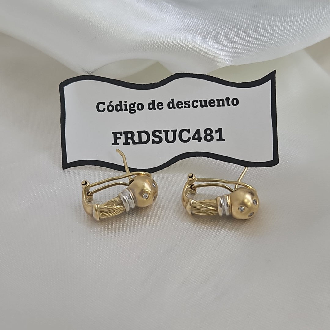 ARETES PAR ORO 14 K 6.3 GRMS (SEMINUEVO)