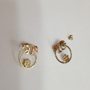BROQUELES PAR ORO 14 K 1 GRMS (SEMINUEVO)