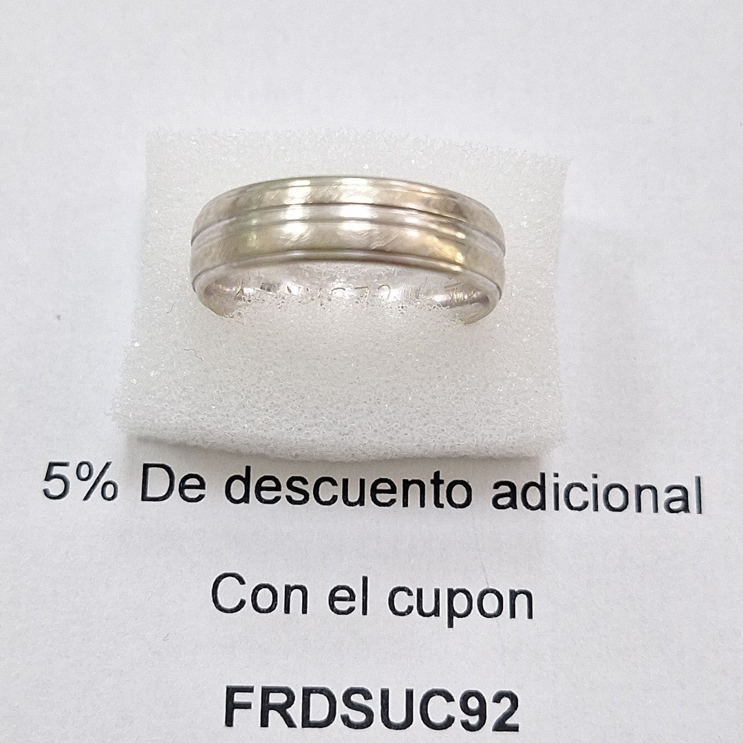 ARGOLLA ORO, ORO BLANCO 14 K 5.6 GRMS (SEMINUEVO)