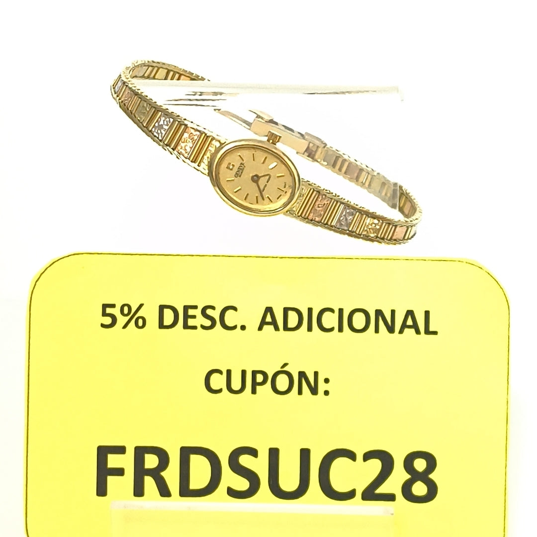 RELOJ CAJA Y PULSO ORO ORO COMBINADO 14 K 21,00 GRMS (SEMINUEVO)