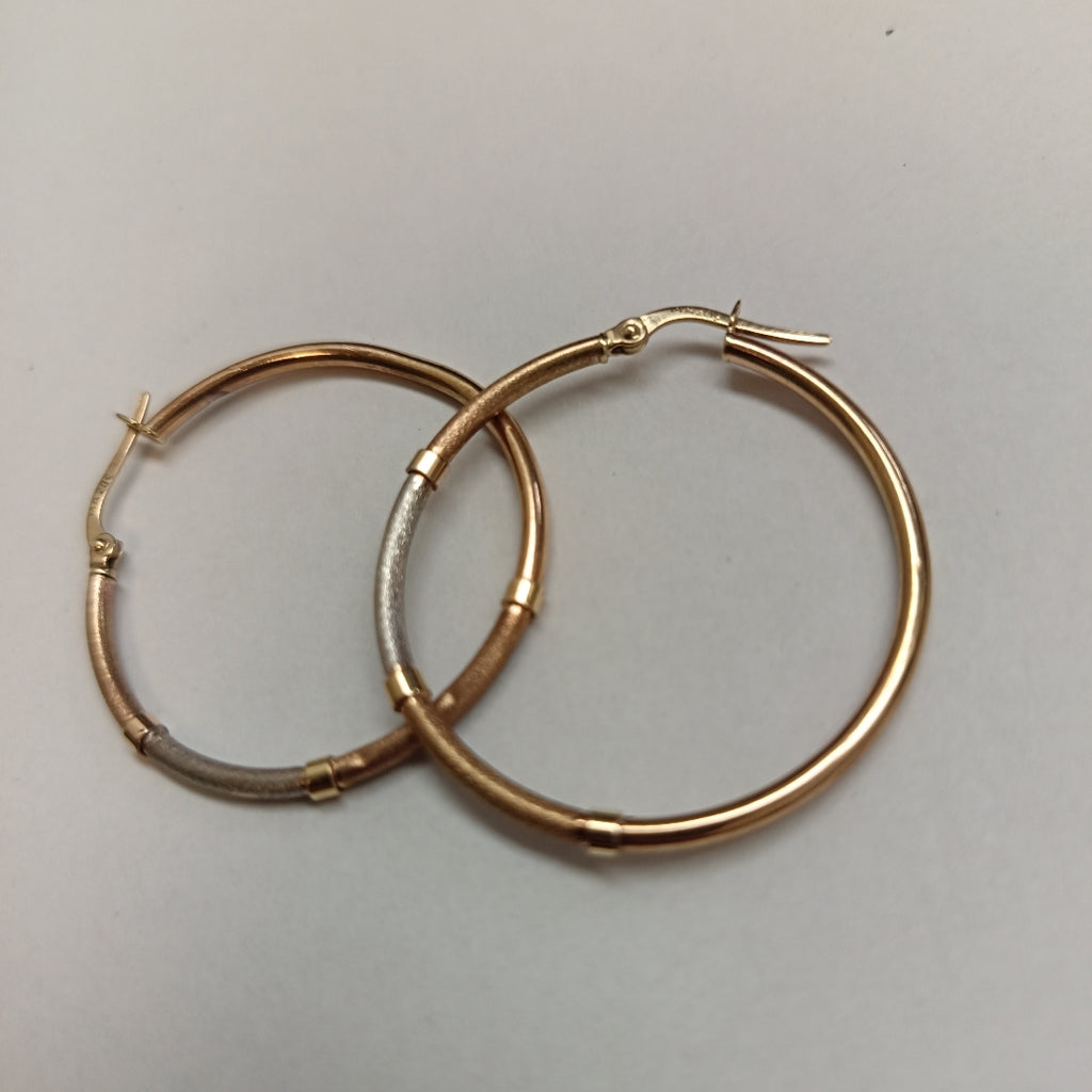 ARRACADAS PAR ORO COMBINADO 14 K 4 GRMS (SEMINUEVO)