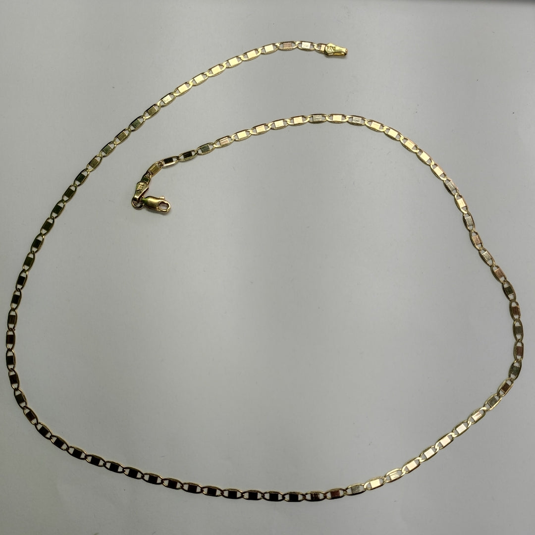 CADENA ESPECIAL MARINERA ESPEJO 7.3G 55 CM 14K (NUEVO)